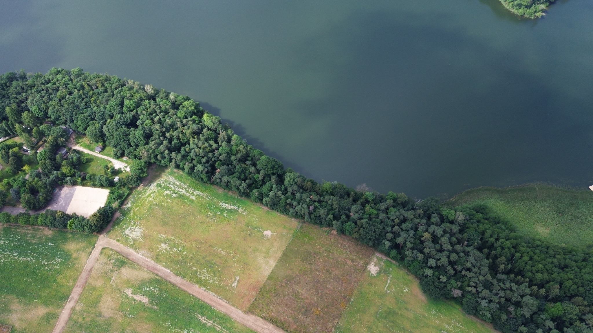Jezioro Białokoskie z lotu ptaka